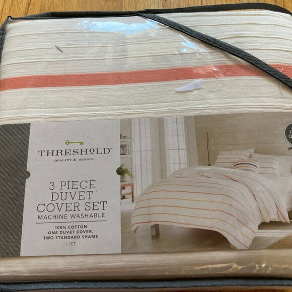 Target Other - New Target Threshold 3 piece duvet cover set full/Queen 100% Cotton